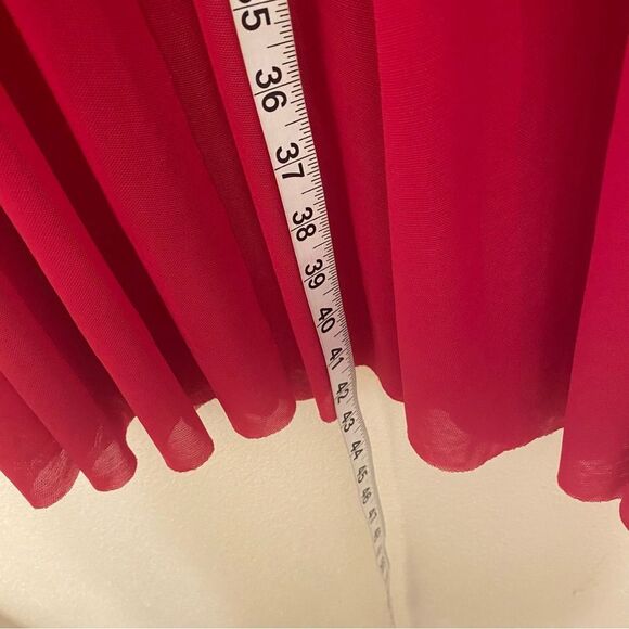 Weissman Dance costume red maxi mesh flocked dress More 12261 XLC child - Picture 11 of 13